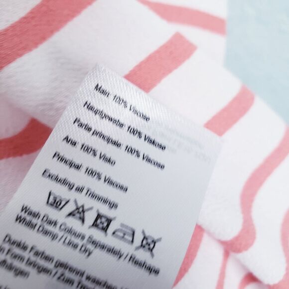 Joules Sleeveless Orange Striped Peach Blouse - Picture 5 of 6